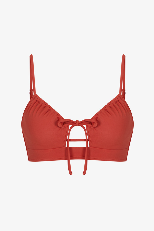 Tarçın Front Opening Bikini Üstü - 5