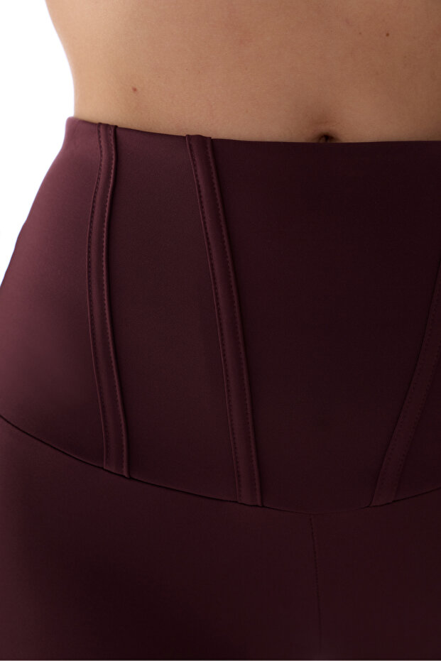 Bordo Corset Effect Tayt - 6