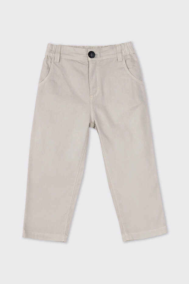 Baby Boy Elastic Waist Gray Trousers