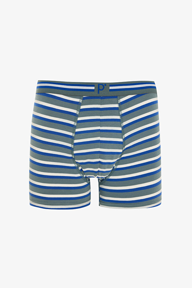 Pointed Blue 3-Pack Multi-Colored Boxer Briefs - 2