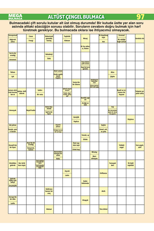 Mega Çengel Bulmaca 024 - 7