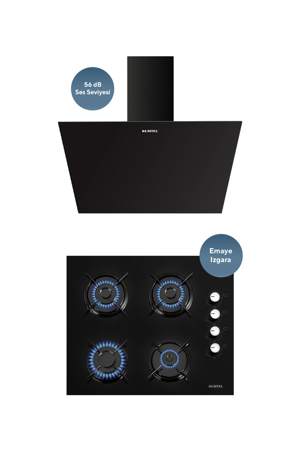 2'li Siyah Ankastre Set - 1