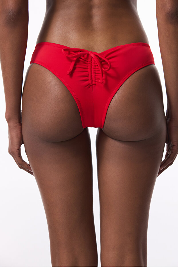 Red Cheeky Bikini Bottom - 2