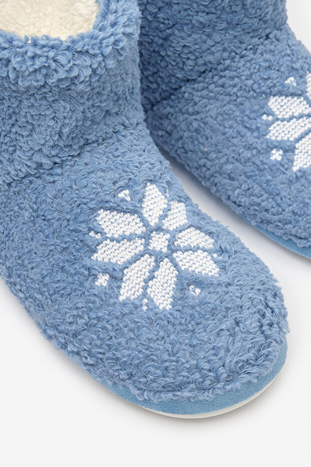 Snowflake Blue Home Boots - 3