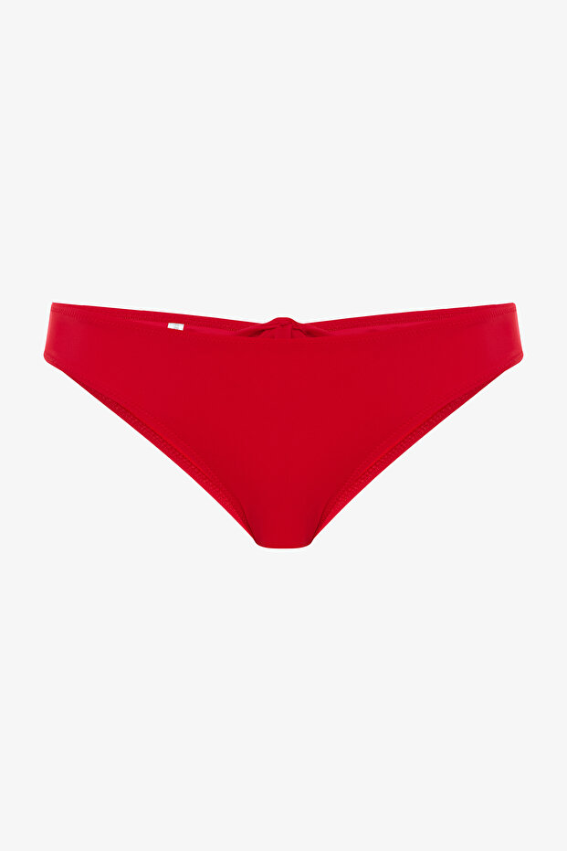 Red Cheeky Bikini Bottom - 4