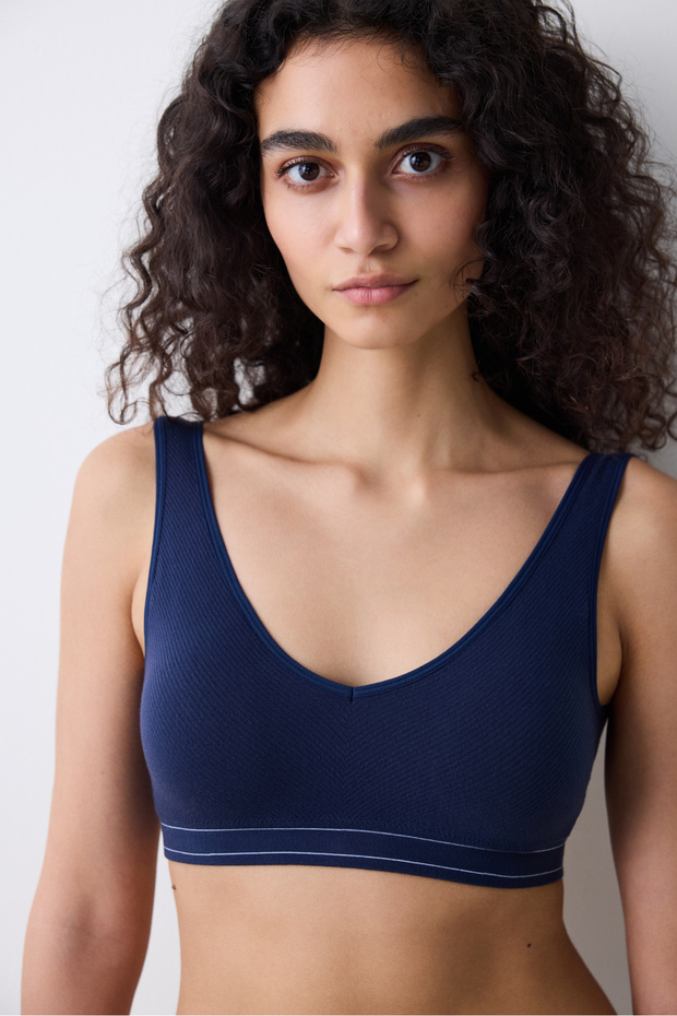 Seamless Lacivert Üst - 2