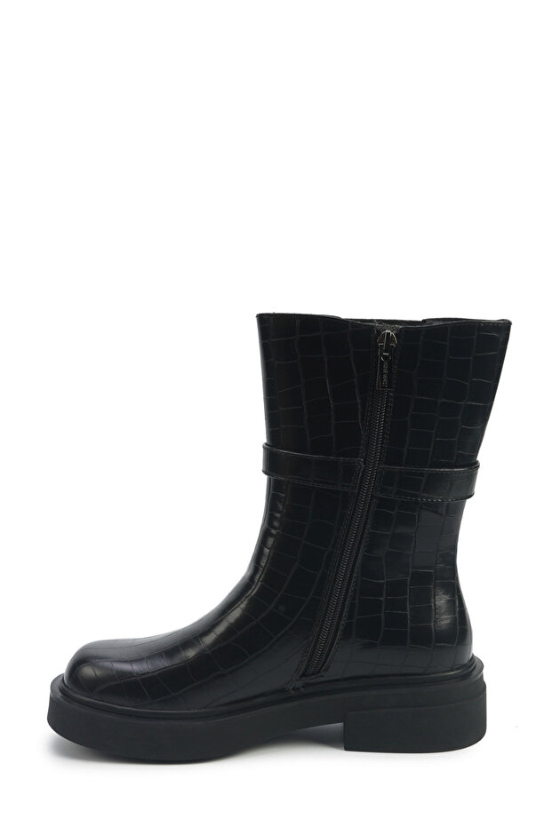 CANGER2 5PR Siyah Kadın Düz Bot - 3