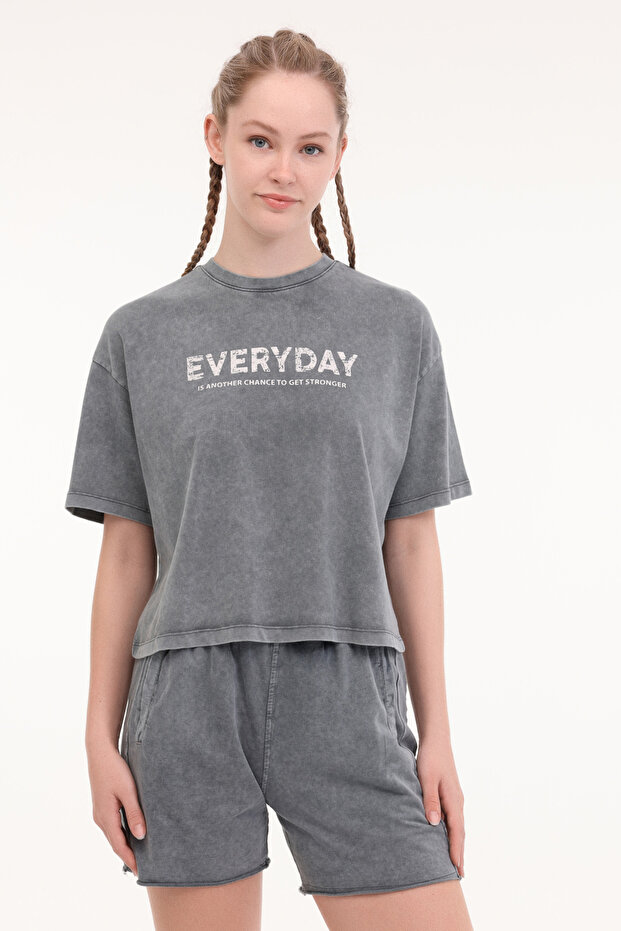 Wl Freya 11Sy790 5Fx Anthracite Women's Short Sleeve T-Shirt