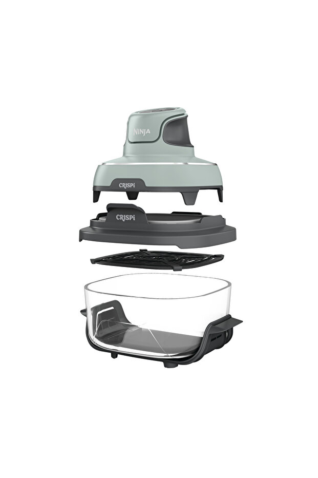 CRISPi 4-in-1 Taşınabilir Cam Hazneli Pişirme Sistemi - Sage Green - 3