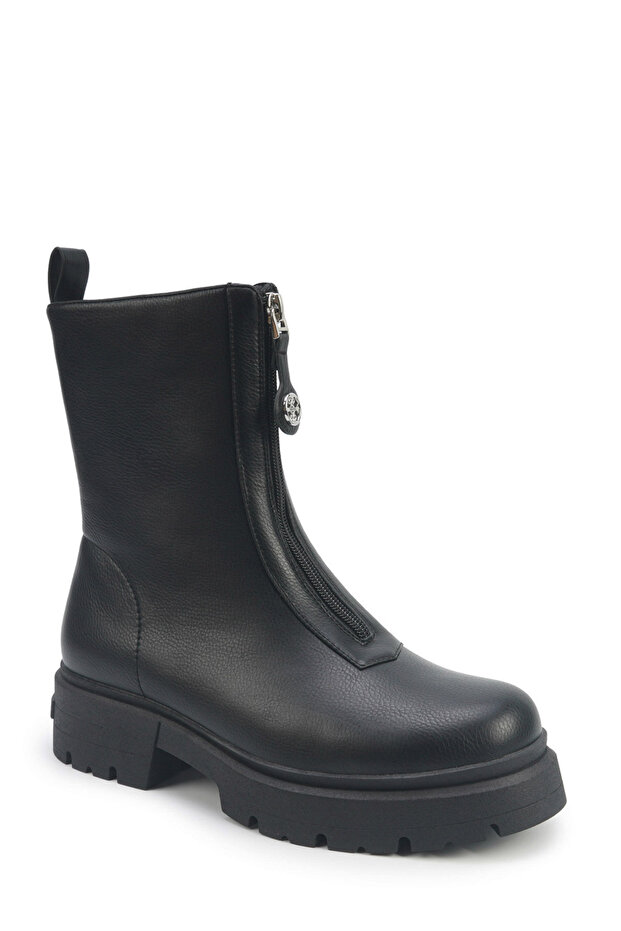 FRANCO 5PR Siyah Kadın Düz Bot - 2