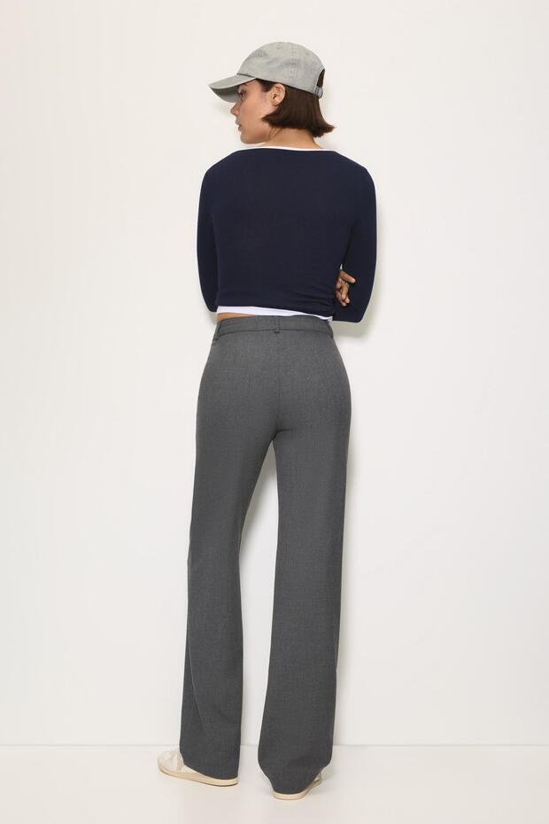 Nervürlü kumaş pantolon - 2