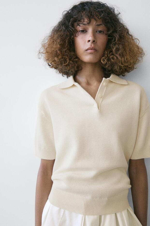 Wool knit polo jumper - 3