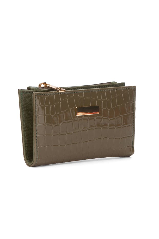 Women's Faux Leather Small Wallet with Card Holder and Coin Compartment