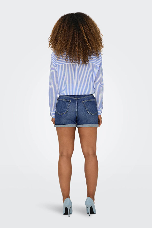ONLJOSEPHINESTRETCH SHORT Mavi Kadın Şort - 3