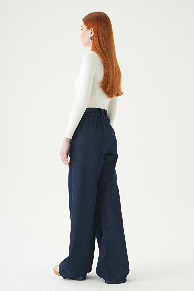 6241 Elastične farmerke tamnoplave - 5