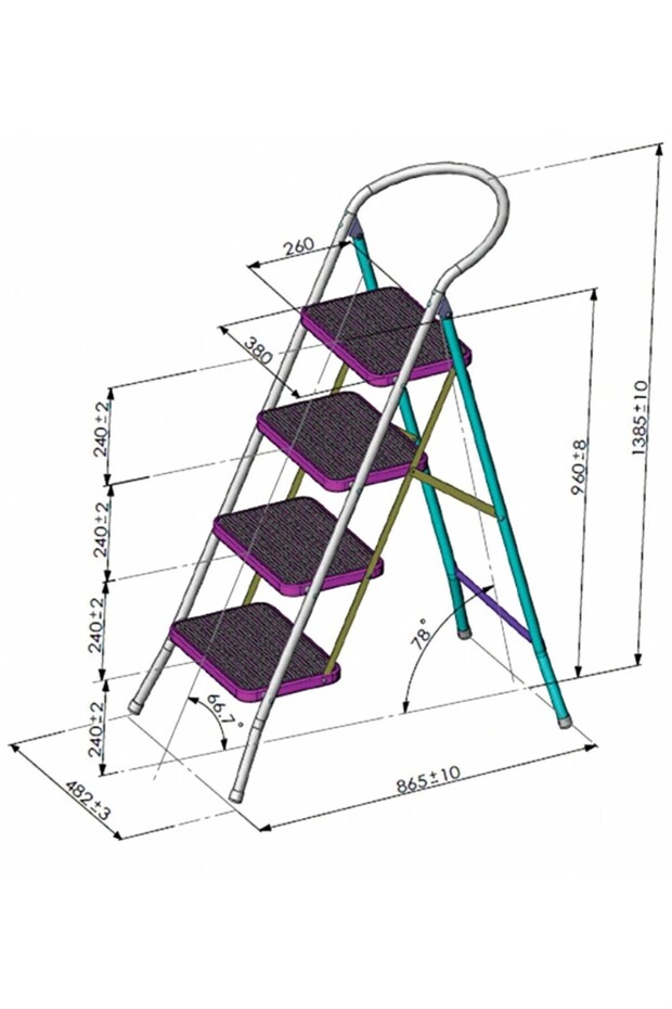 VERTİKA 4'LÜ EV TİPİ MERDİVEN - 2