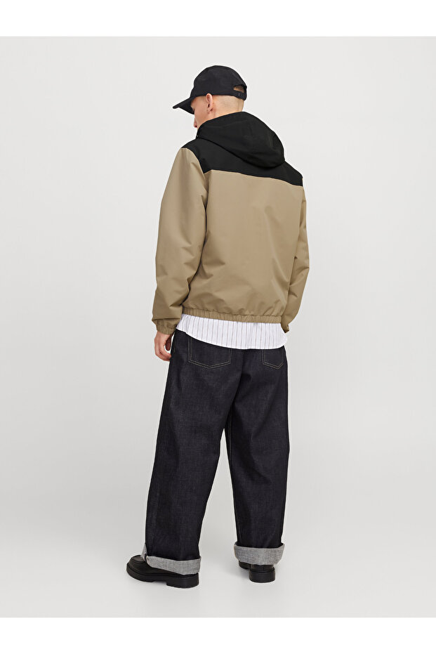 Jack&Jones 12268598 JJELEGACY LIGHT JACKET HOOD Erkek Spor Ceket Kahverengi - 3