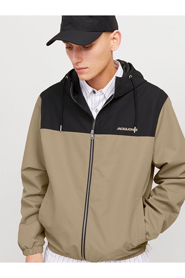Jack&Jones 12268598 JJELEGACY LIGHT JACKET HOOD Erkek Spor Ceket Kahverengi - 7