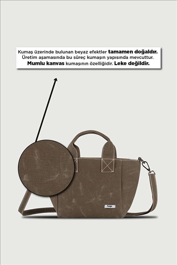 حقيبة صغيرة ضخمة باللون البني - 2