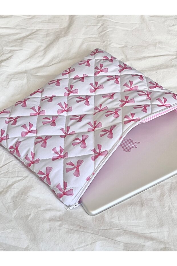 حافظة تابلت منقوشة بفيونكة مقاس 13-14 بوصة متوافقة - 6