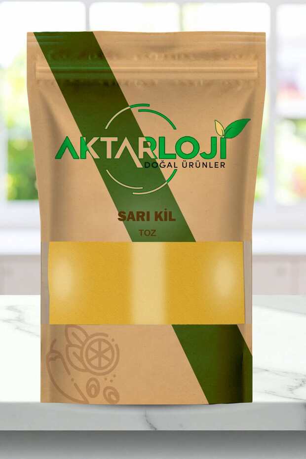 250 Gr Powdered Yellow Clay – Natural Skin, Face and Hair Mask / Yellow Gold Clay Mask / Gold Clay