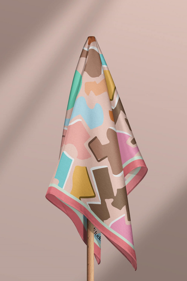 F116 باندانا منقوشة هندسية - 6