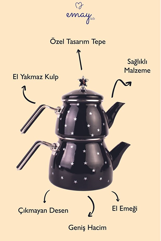 إبريق شاي منقوش بنجمة المينا - 3