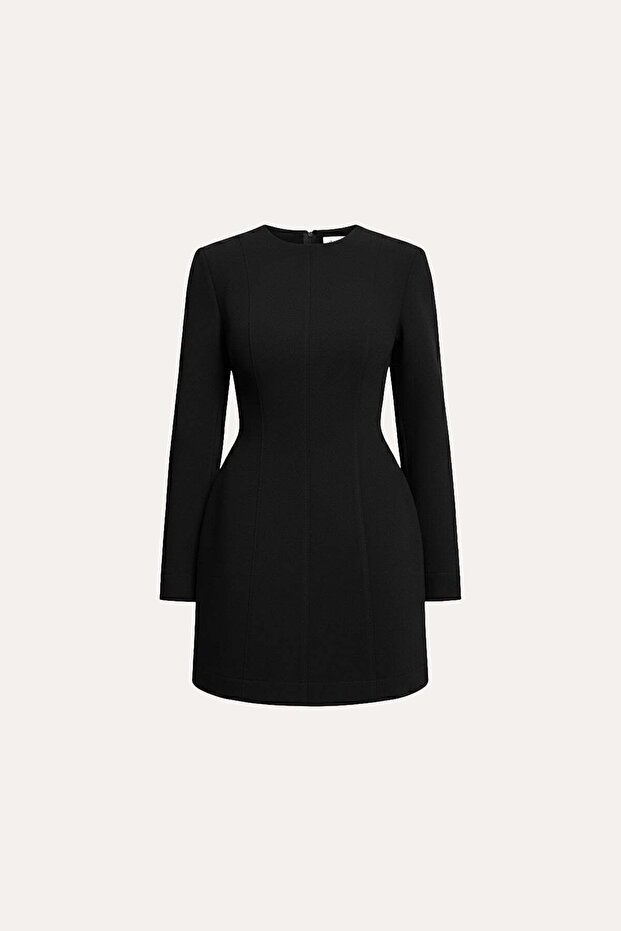 Вигнута міні-сукня - 8