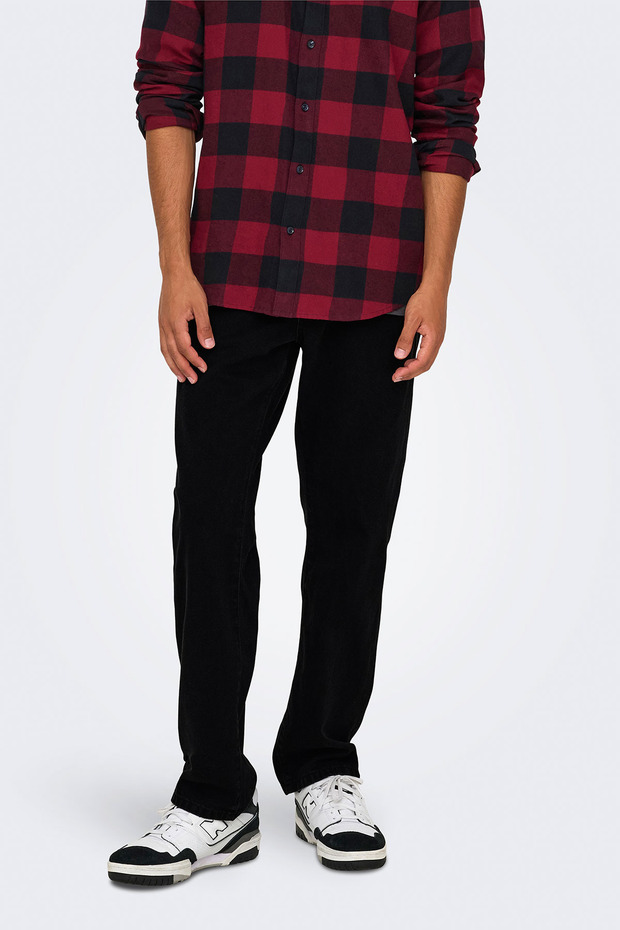 Onsedge Straight Box Tail Black Men's Trousers