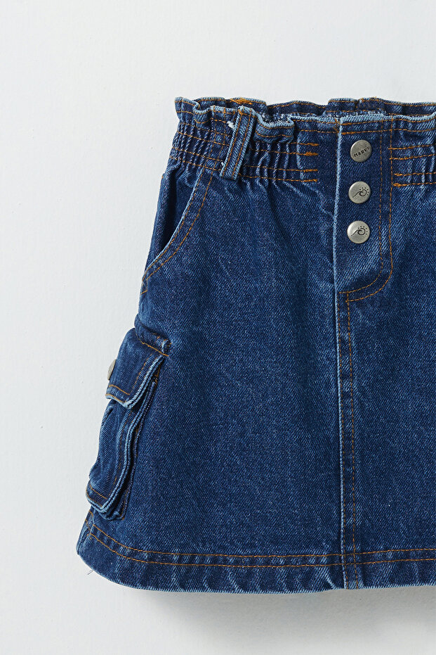 Fusta mini din denim Bella - 4