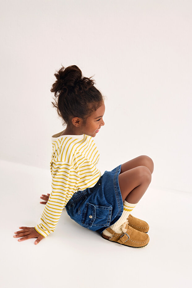Fusta mini din denim Bella - 2