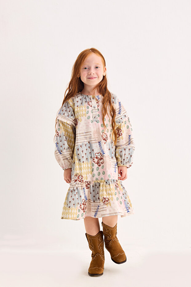 فستان نولا باتش منقوش - 1