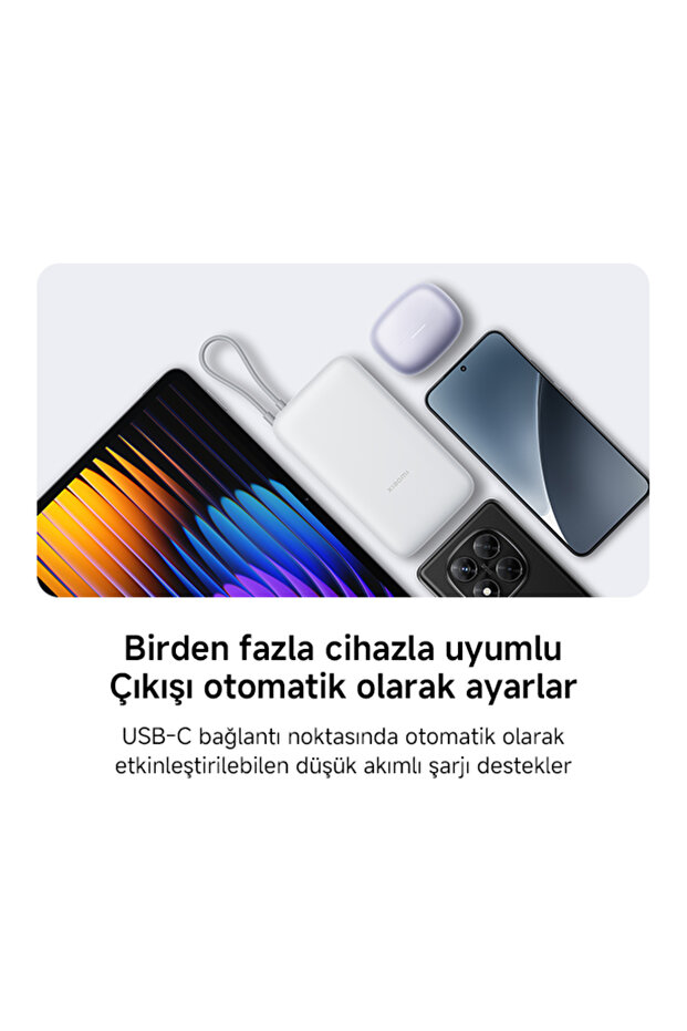 Power Bank 20000mAh (Integrated Cable) Light Gray - 7