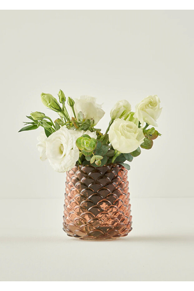 Irene Glass Vase Brown (11.5X11.5 cm)