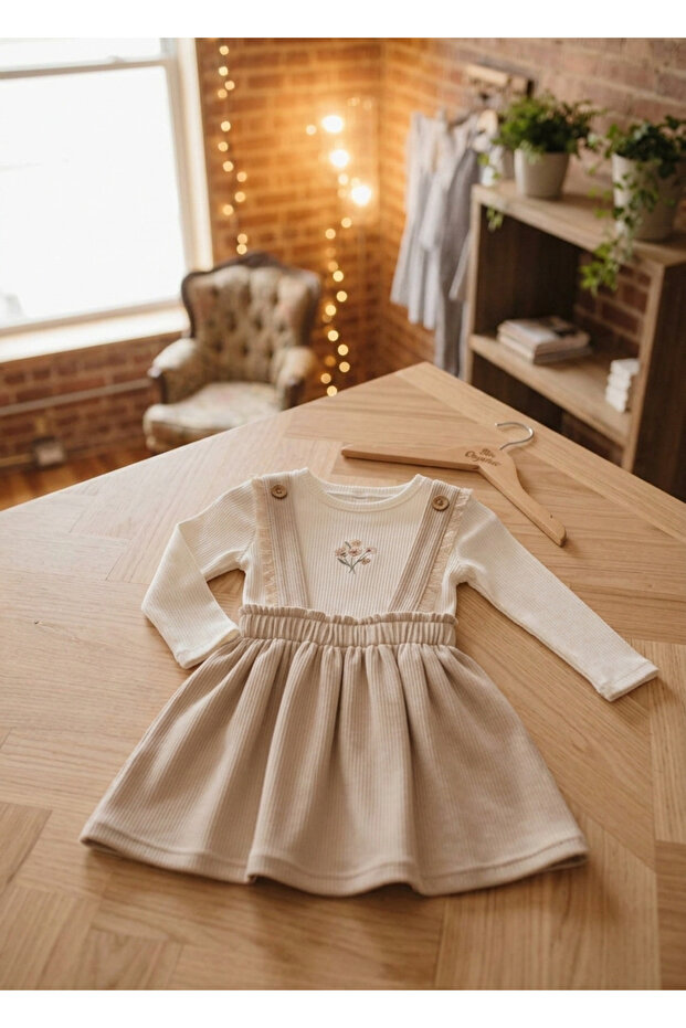 Sweet Garden Ecru Long Sleeve 2-Piece Set
