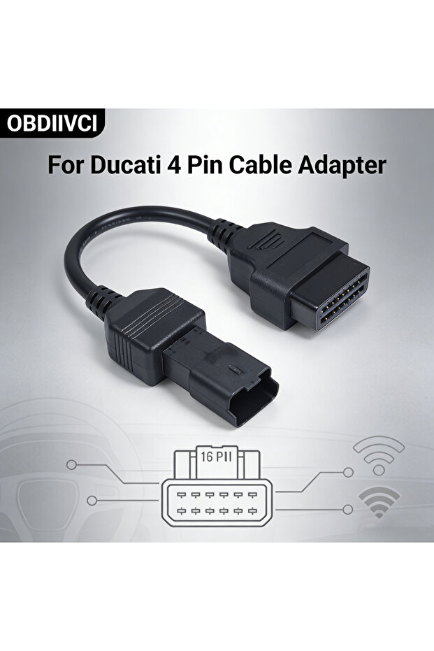 OBD Motorcycle Cable For Ducati 4Pin to 16pin Plug Cable Adapter Diagnostic Cable OBD2 4pin Adapt...