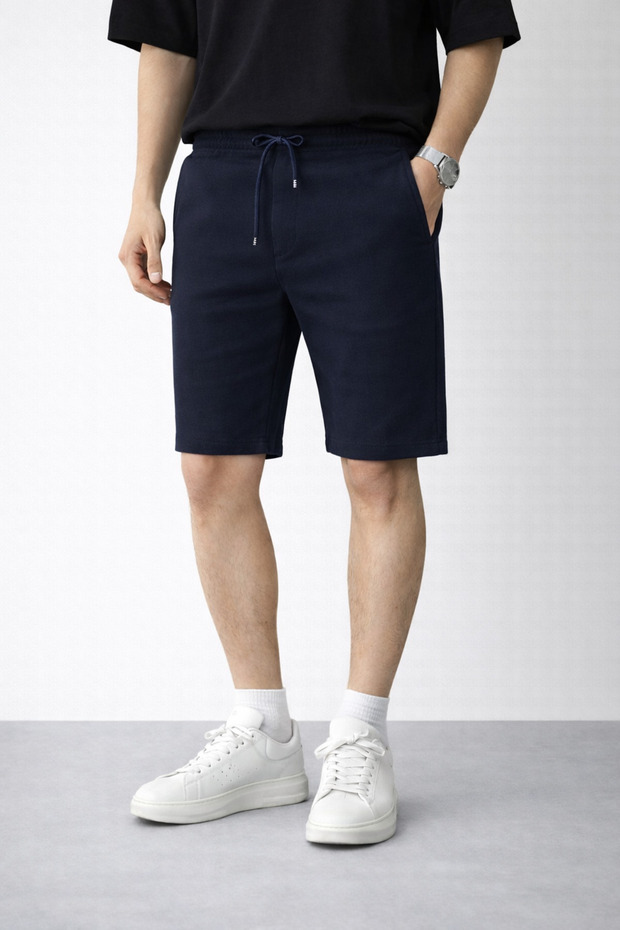 Men's Summer Cotton-linen Elastic Waist Pocket Shorts & Bermuda