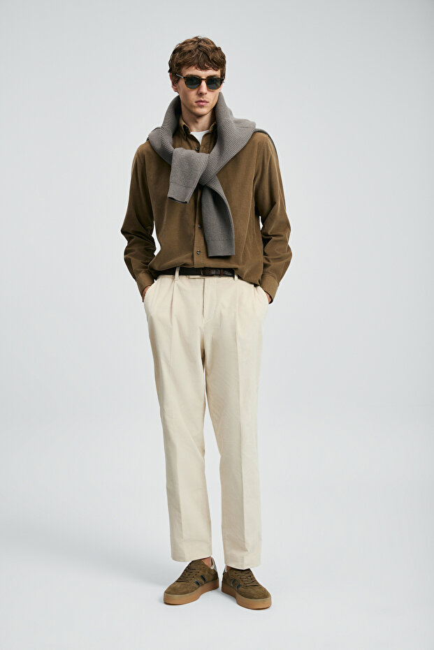 Drew Basic Kahverengi Erkek Gömlek 112010682 - 2