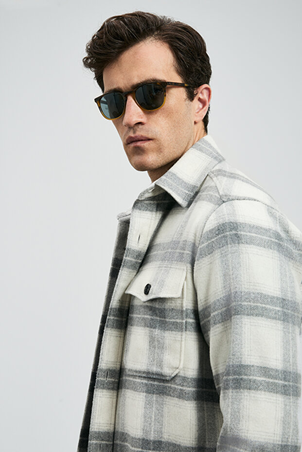 Valdo Erkek Basic Gömlek Regular Fit Gri - 5