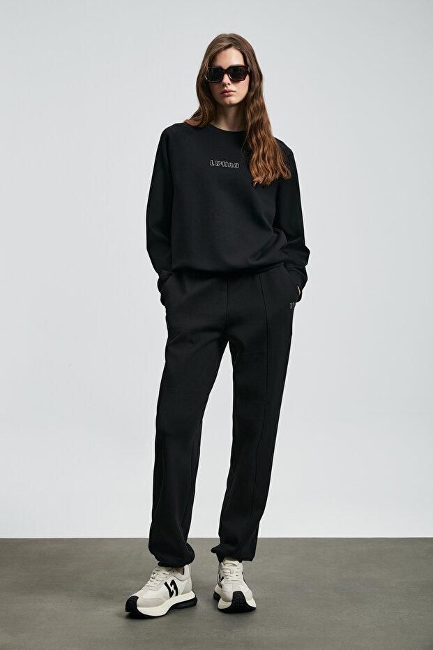 Alıce Kadın Örme Sweatshırt Siyah - 2