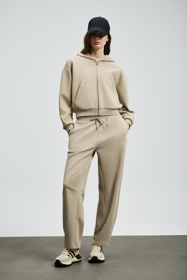 Cara Kadın Örme Sweatshırt Bej - 2