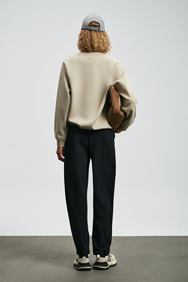 Ander Kadın Örme Sweatshırt Bej - 6