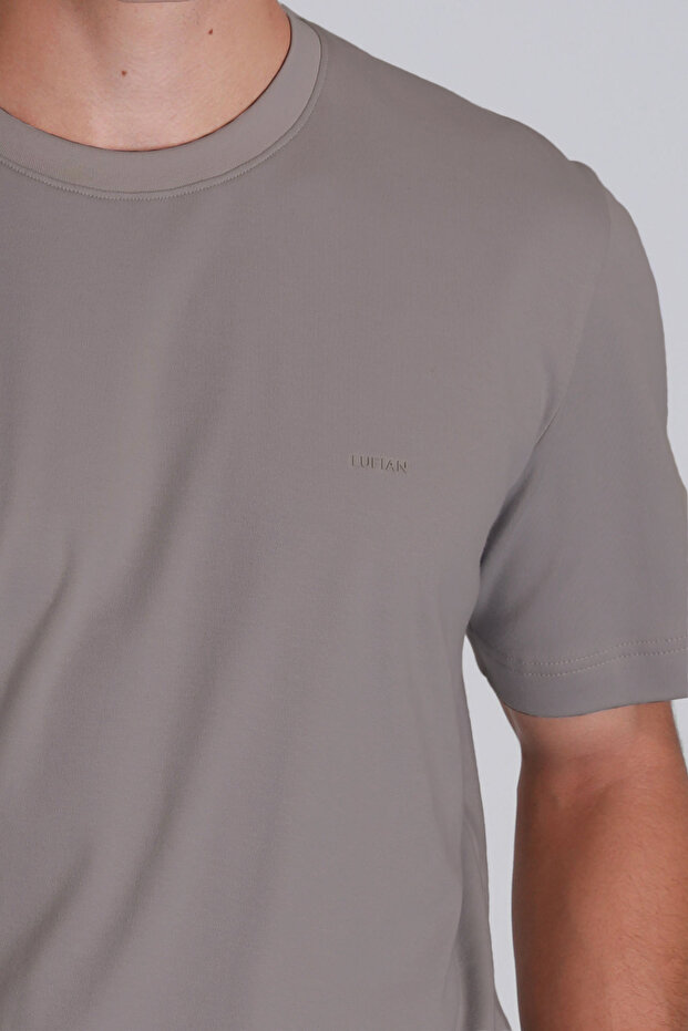 Casa Erkek Basic Tişört Kum - 5