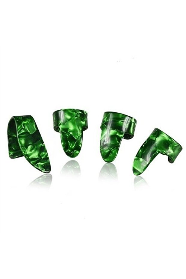 Fset-Gr Finger Plectrum Set Green 4 Pieces