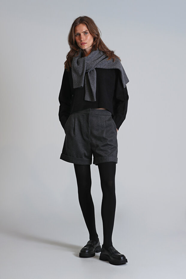 Vanessa Kadın Şort Antrasit - 4