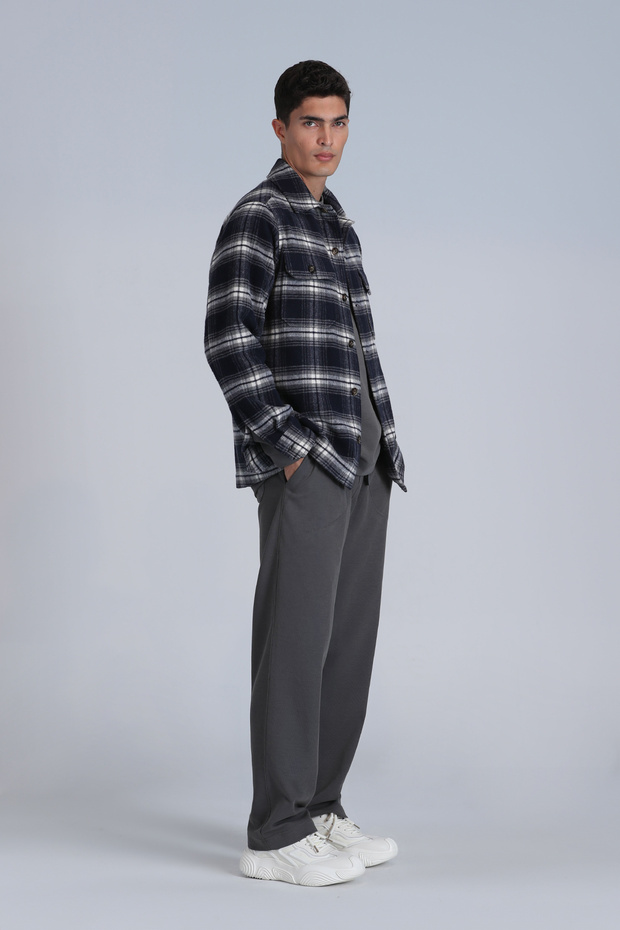 Fera Erkek Basic Gömlek Slim Fit Lacivert - 1