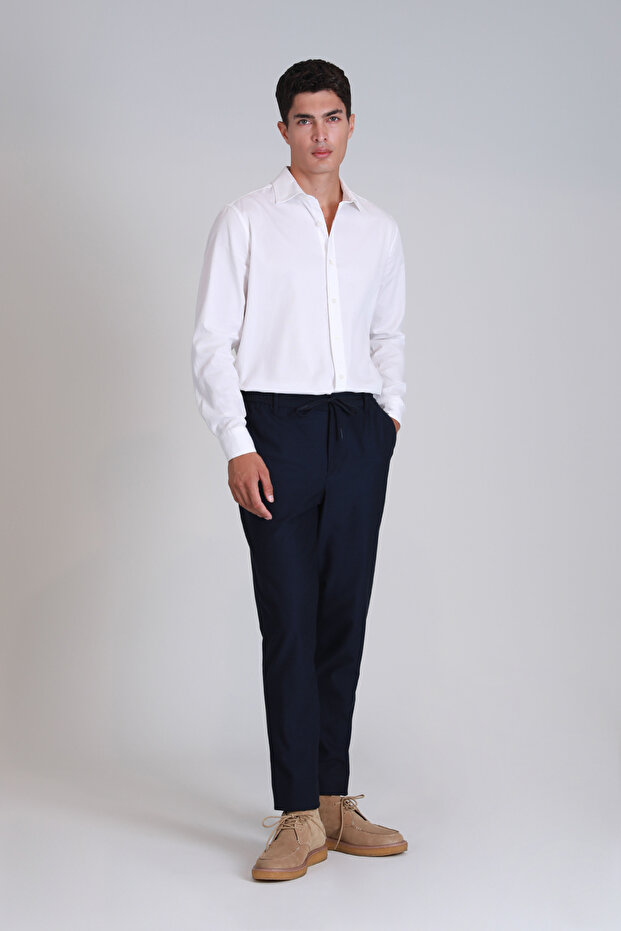 Ferla Erkek Basic Gömlek Slim Fit Beyaz - 2