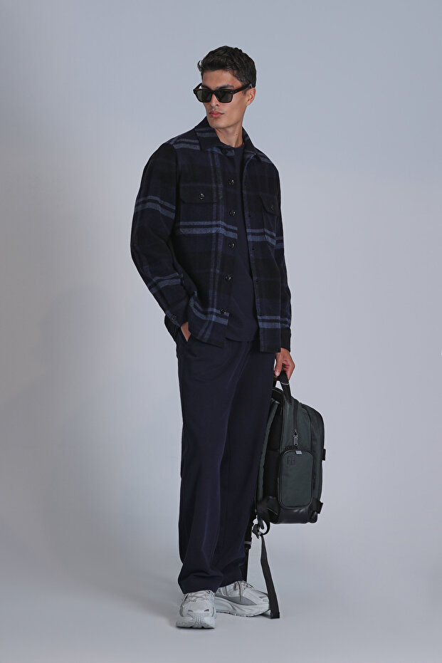 Barder Erkek Basic Gömlek Slim Fit Lacivert - 4