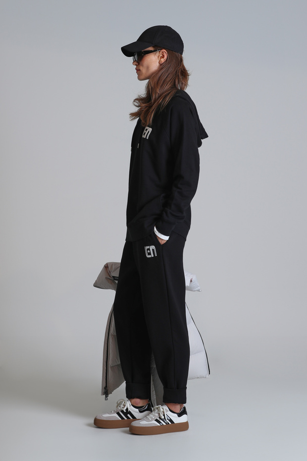 Sabrına Kadın Örme Sweatshırt Siyah - 4