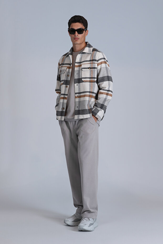 Fera Чоловіча сіра сорочка Slim Fit Basic - 2